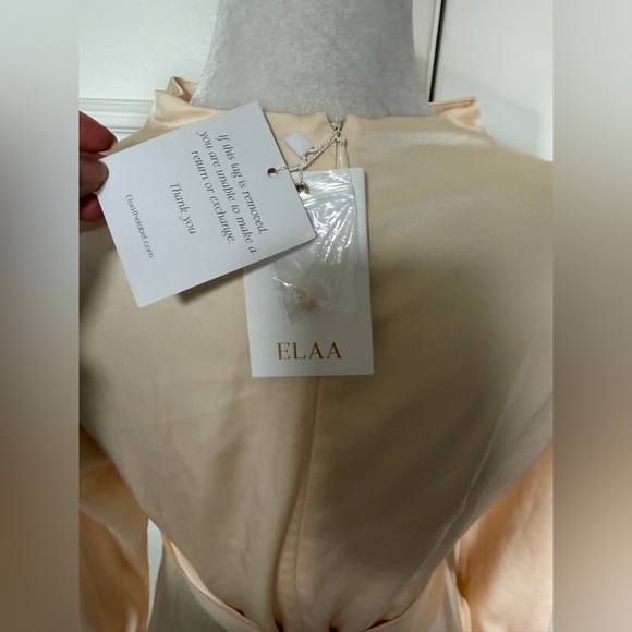 ELAA The Amanda Cream Long Sleeve Dress size M new with tag - Picture 5 of 5
